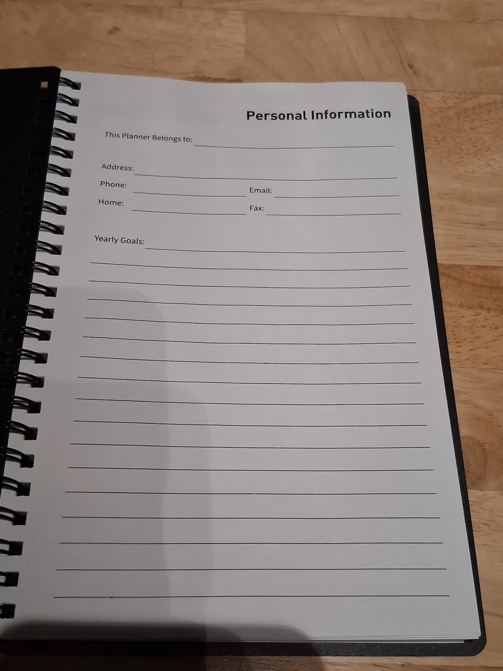 Budget Planner Spiral Notebook - Black